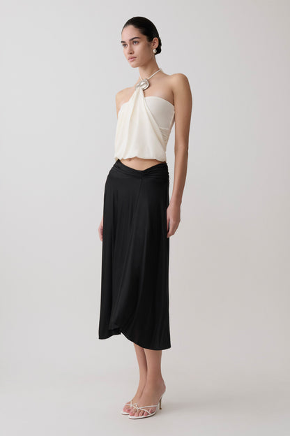 Sade Halter Top With Hardware - Ivory
