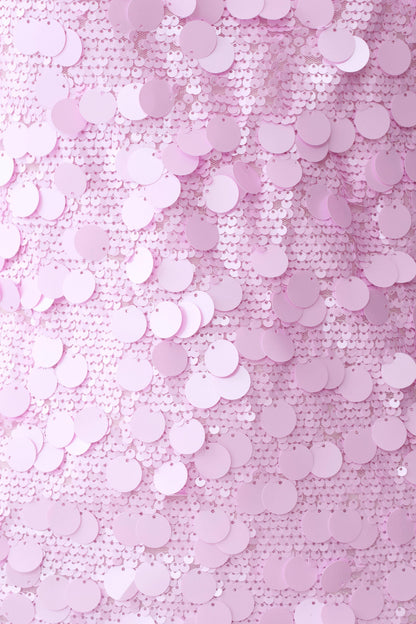Caralee Sequin Halter Mini Dress - Pale Pink