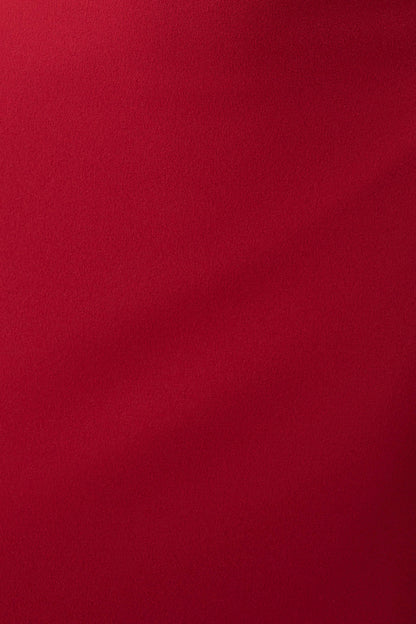 Allyra Scoop Stretch Crepe Midi Dress - Red
