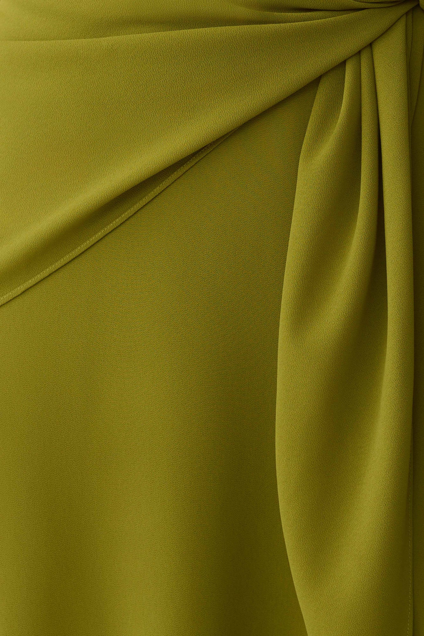Gianna Satin Halter Maxi Dress - Olive