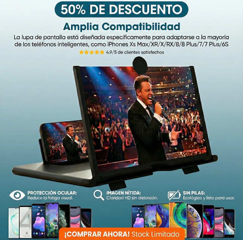 MaxiView™ | Amplificador de Pantalla HD para Móvil