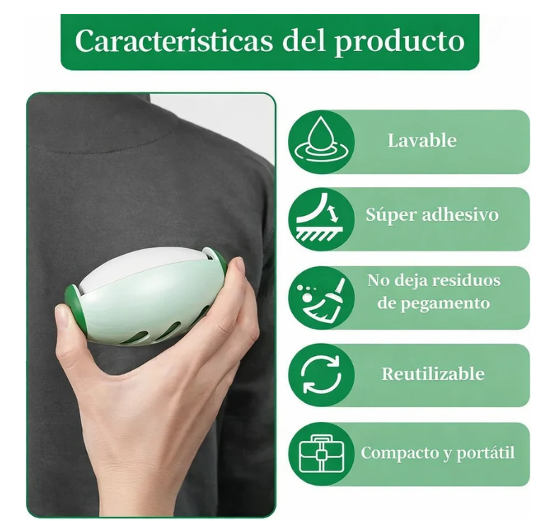 ROVELA CleanRoll · Rodillo quitapelos reutilizable