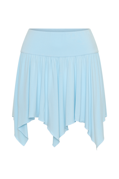 Ambrose Hankie Mini Skirt - Pale Blue