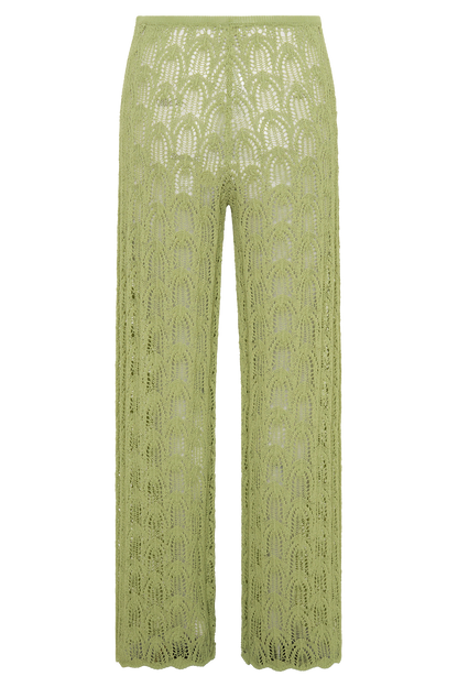 Glinda Crochet Pants - Light Olive