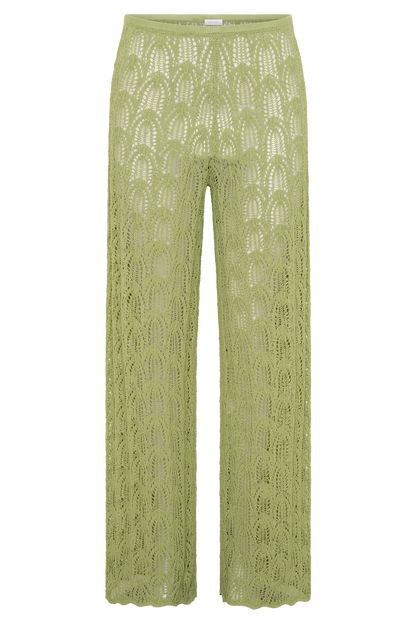 Glinda Crochet Pants - Light Olive