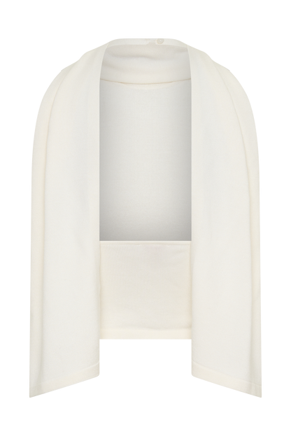 Misty Halter Backless Knit Top - Ivory