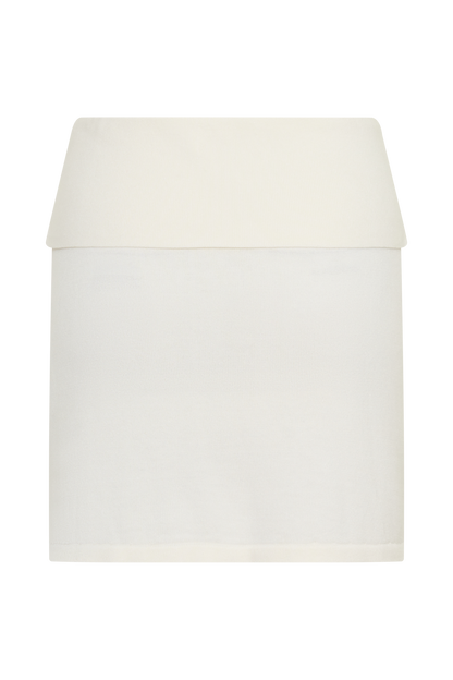 Misty Mid Rise Knit Mini Skirt - Ivory