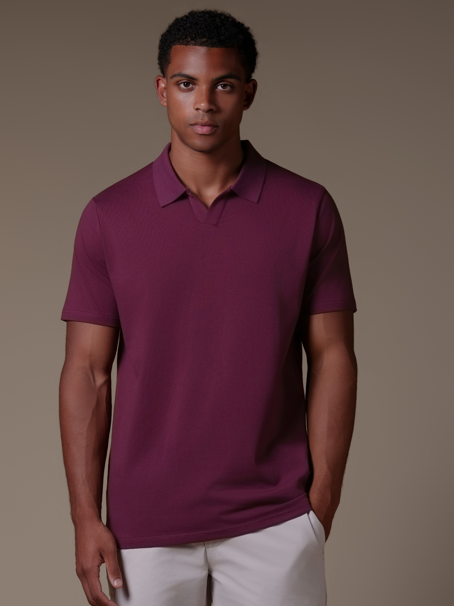 Buttonless Cotton Polo - Rovela