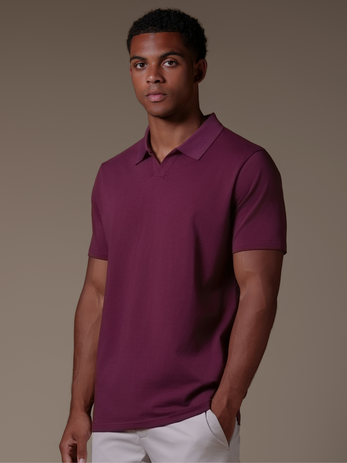 Buttonless Cotton Polo - Rovela