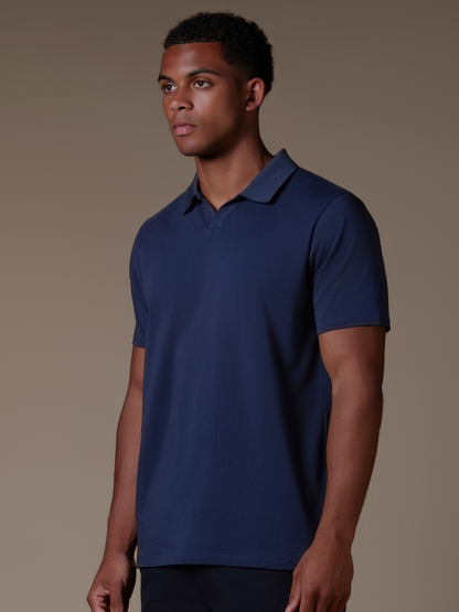 Buttonless Cotton Polo - Rovela
