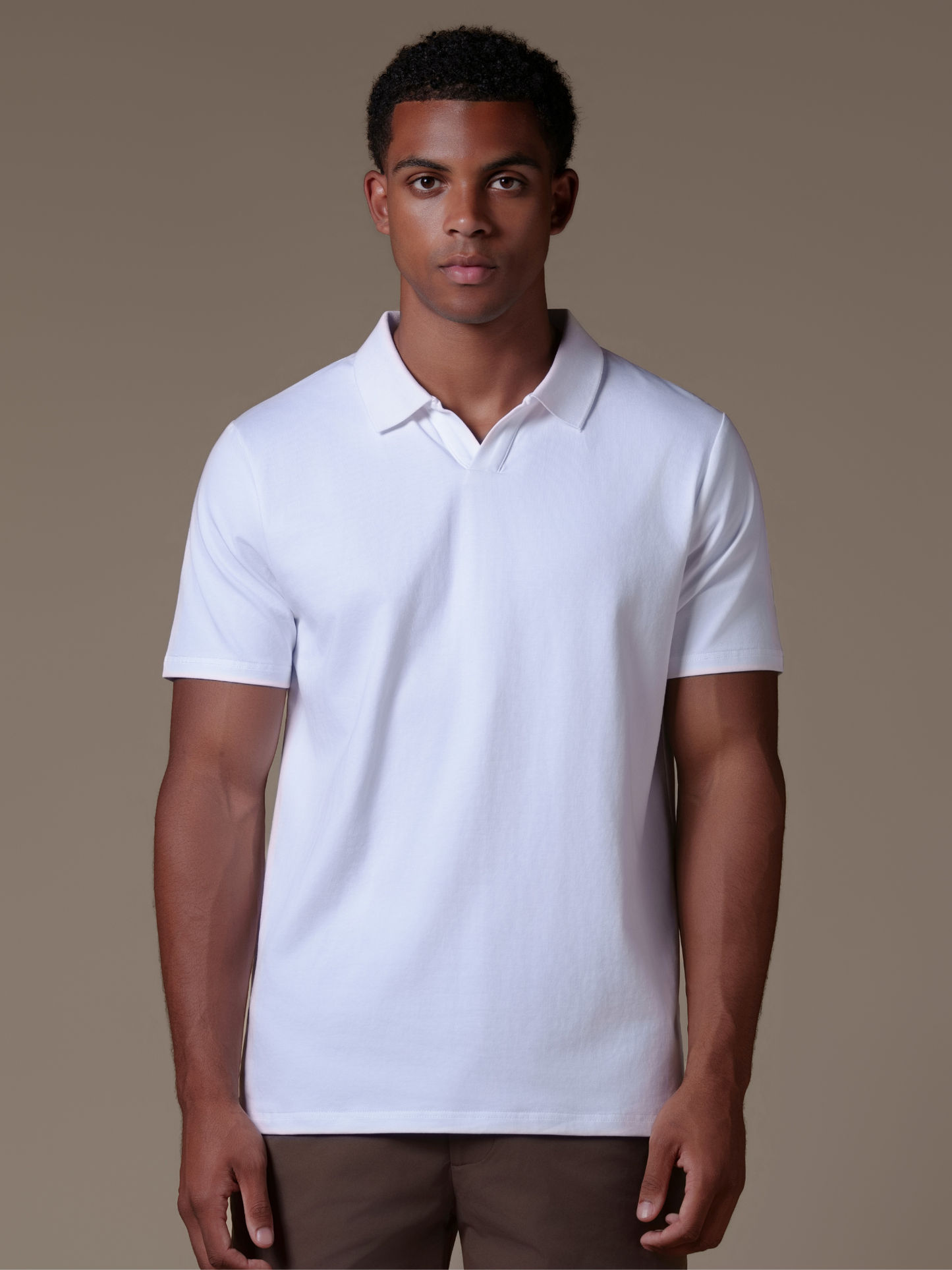 Buttonless Cotton Polo - Rovela