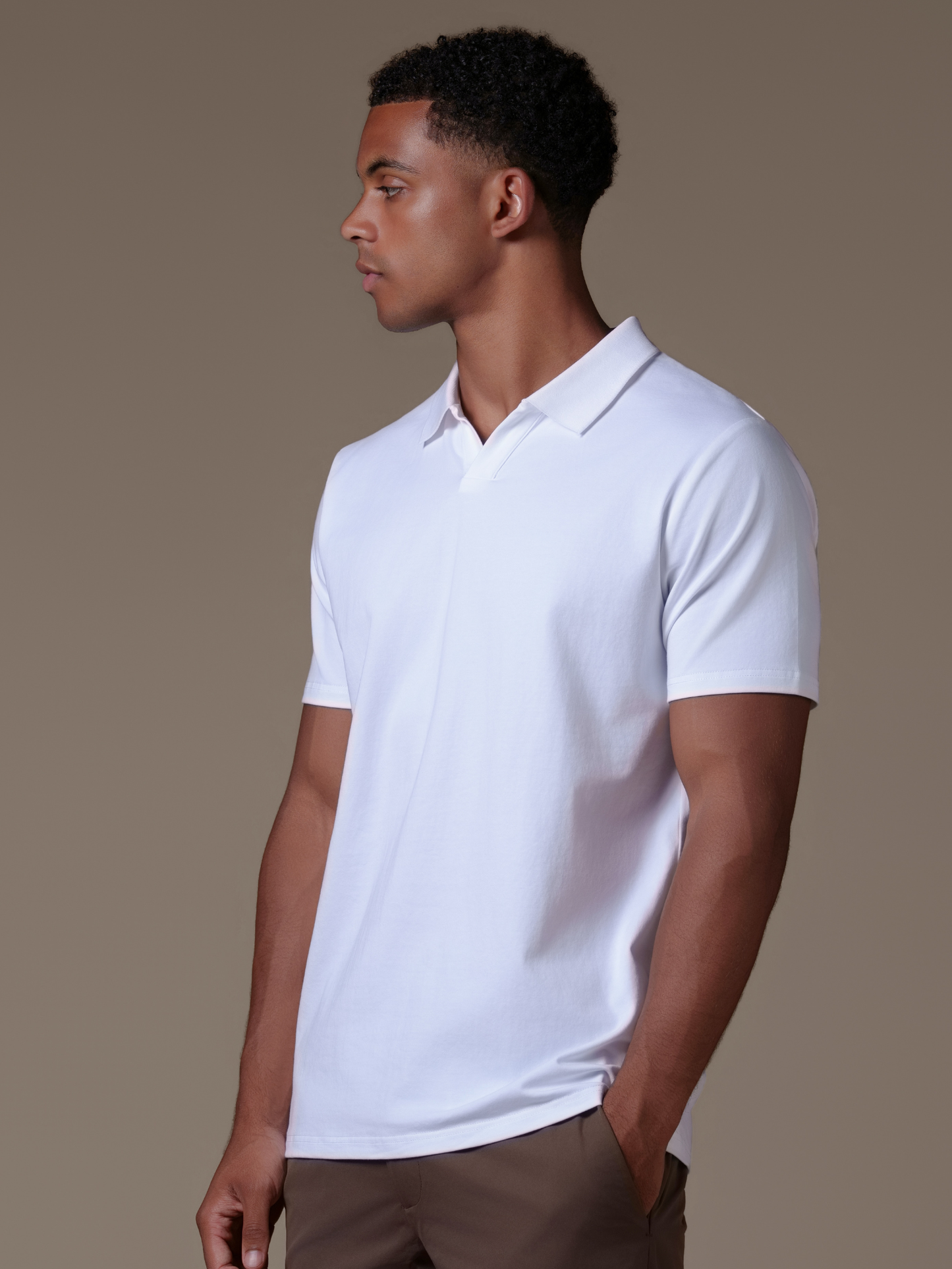 Buttonless Cotton Polo - Rovela