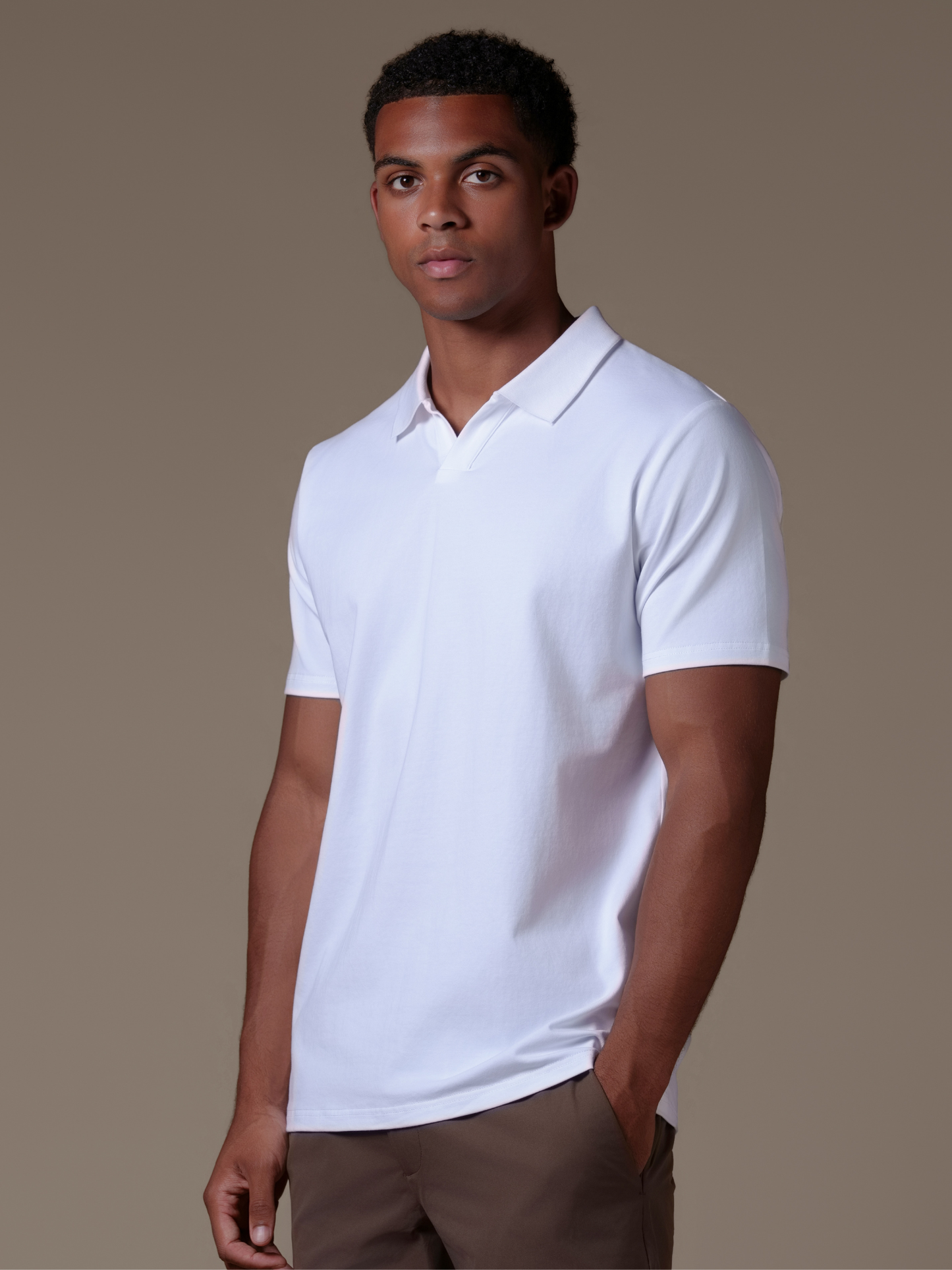 Buttonless Cotton Polo - Rovela