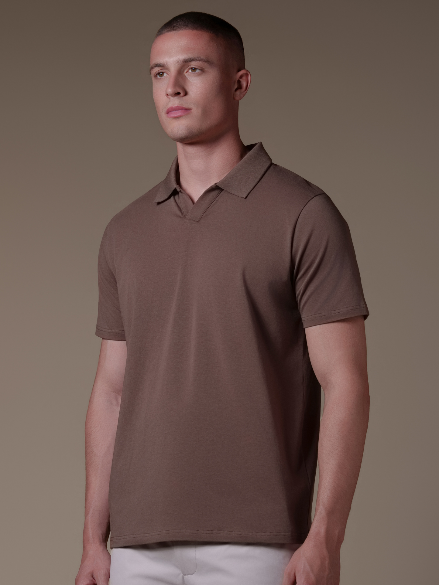 Buttonless Cotton Polo - Rovela