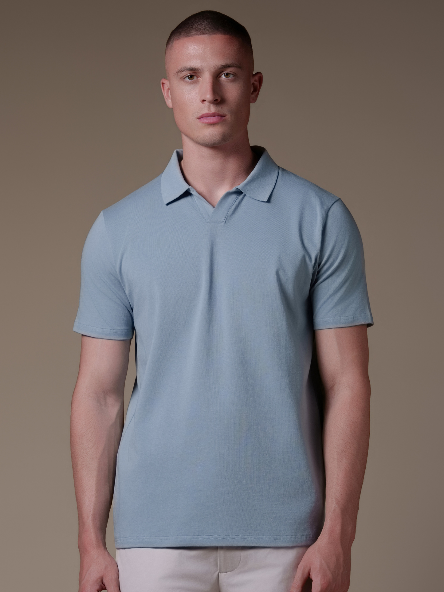 Buttonless Cotton Polo - Rovela