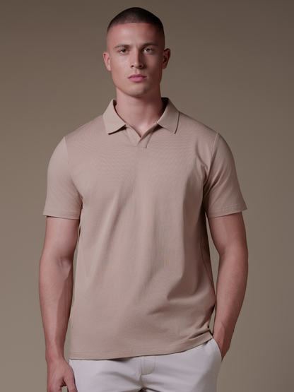 Buttonless Cotton Polo - Rovela