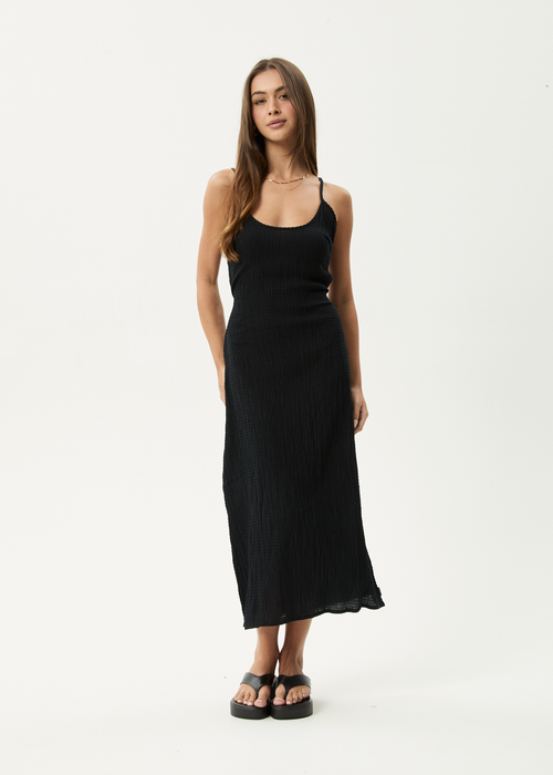 Seersucker Midi Dress - Rovela