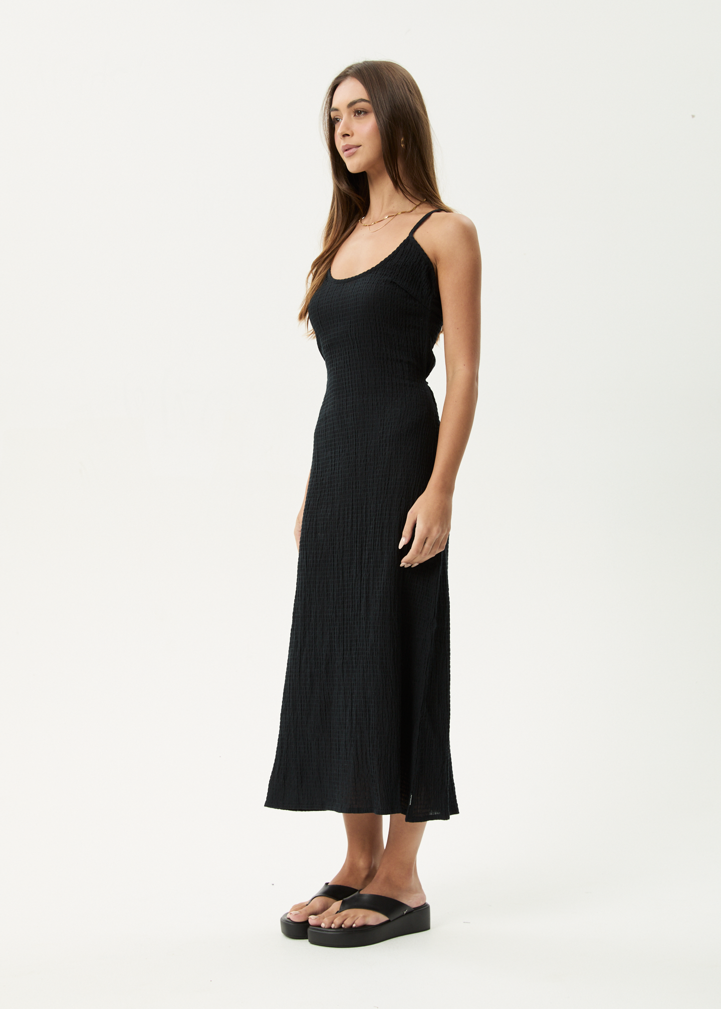 Seersucker Midi Dress - Rovela
