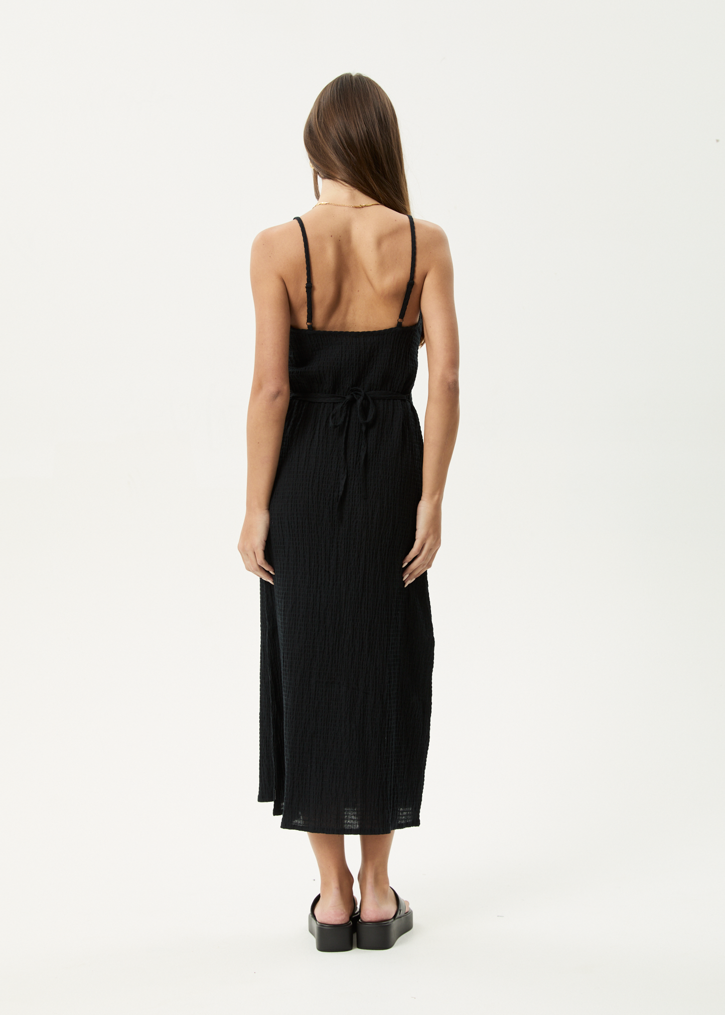 Seersucker Midi Dress - Rovela