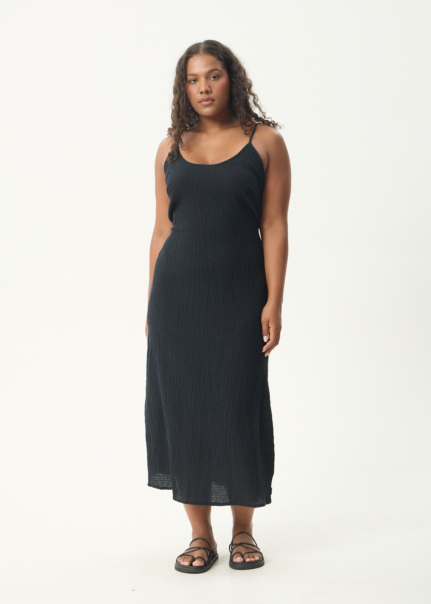 Seersucker Midi Dress - Rovela