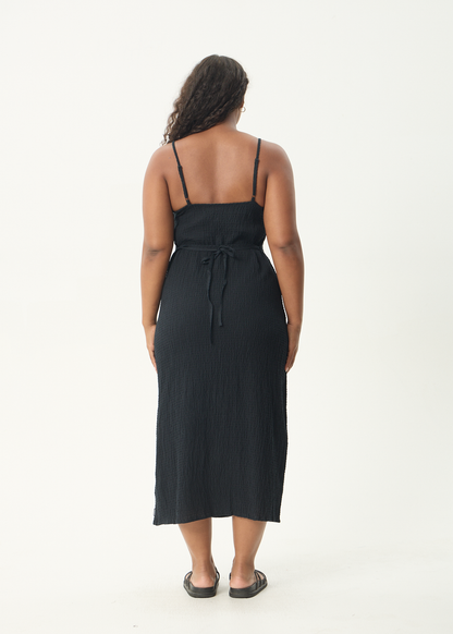 Seersucker Midi Dress - Rovela